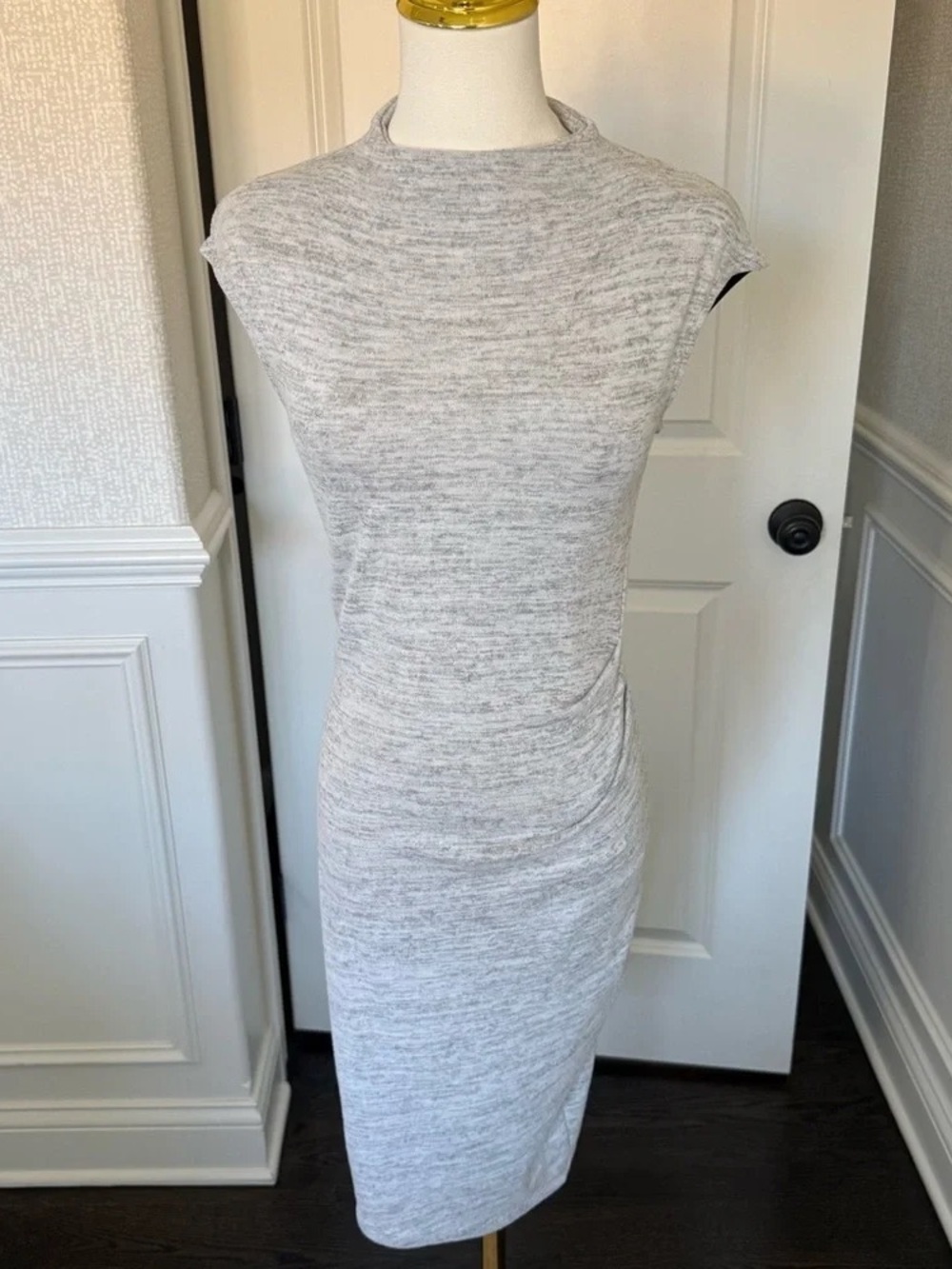 Sleeveless Heather Gray Bodycon Dress